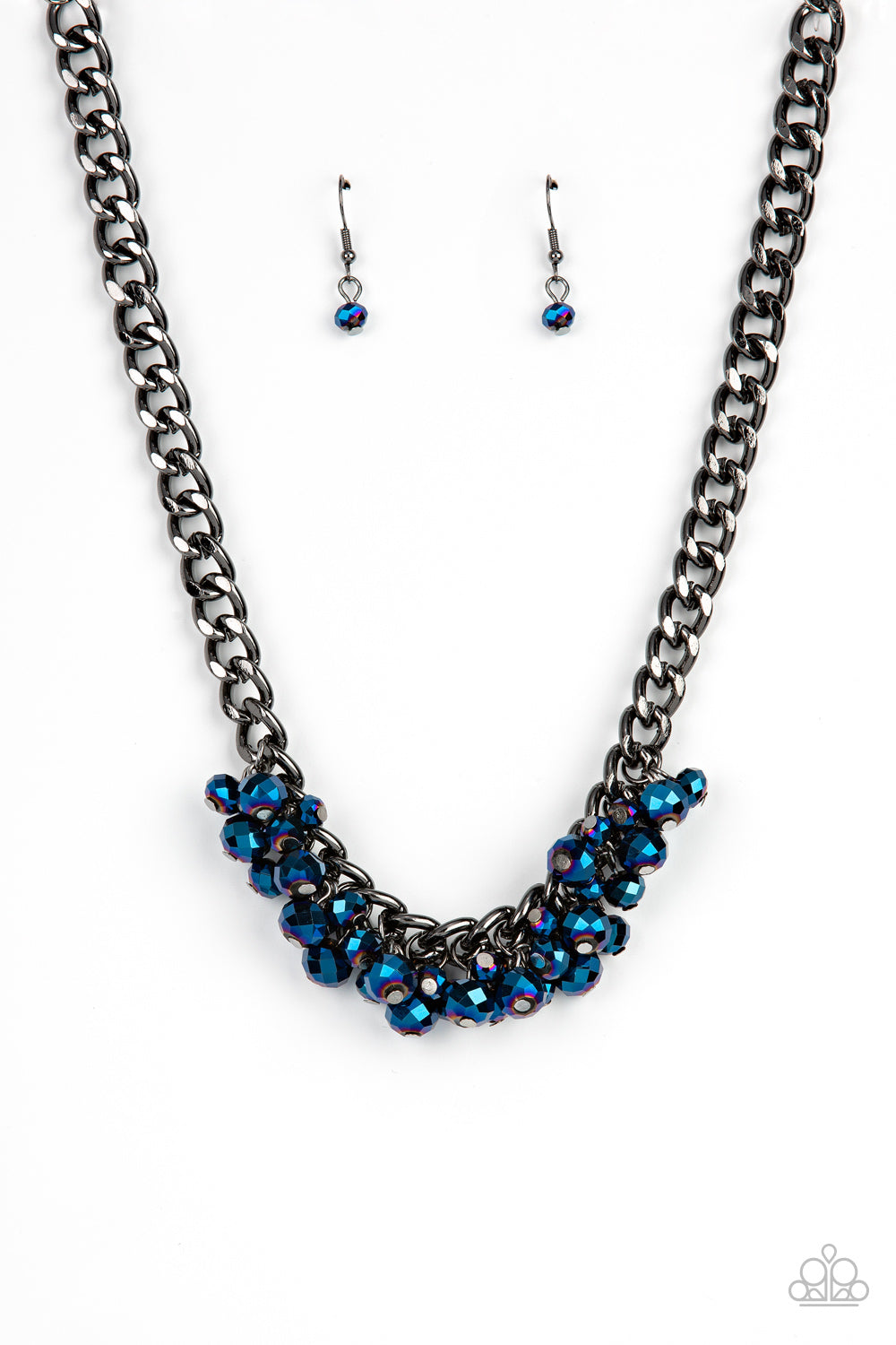 Paparazzi Necklace - Galactic Knockout - Blue