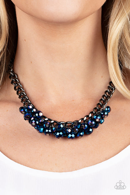 Paparazzi Necklace - Galactic Knockout - Blue