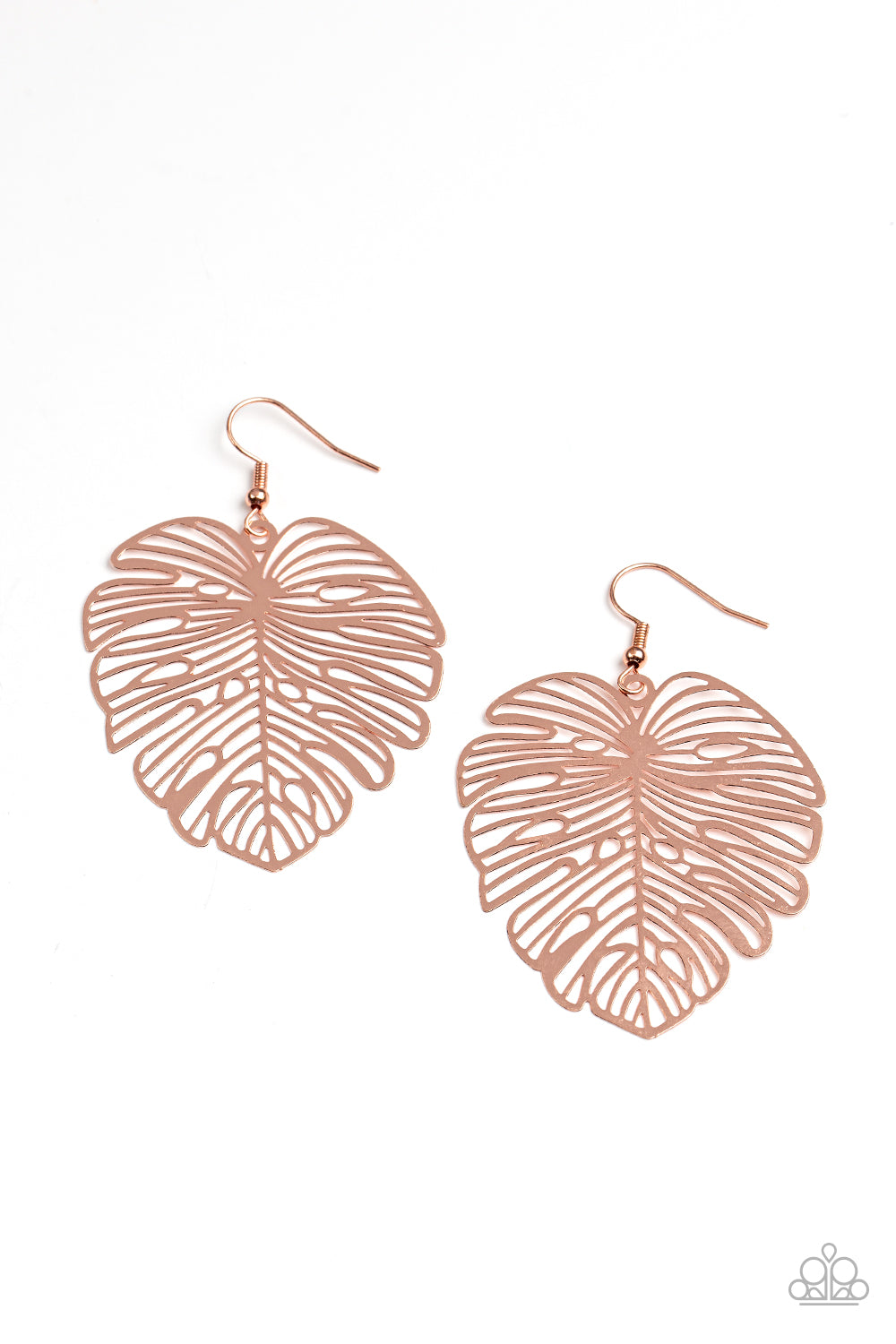 Paparazzi Earrings - Palm Palmistry - Copper