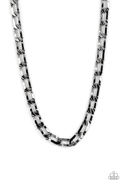 Paparazzi Urban Necklace - Full-Court Press - Black