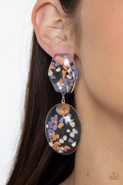 Paparazzi Earrings - Flaky Fashion - Orange