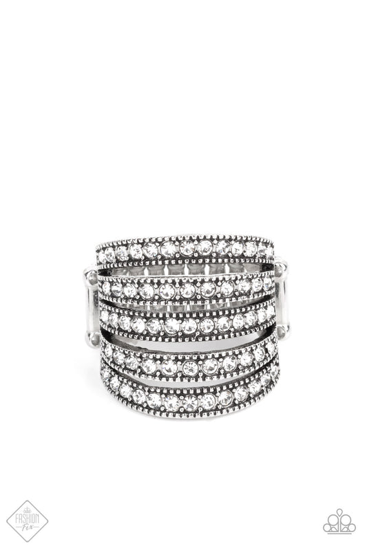 Paparazzi Fashion Fix - Empirical Sparkle - White - Fiercely 5th Avenue