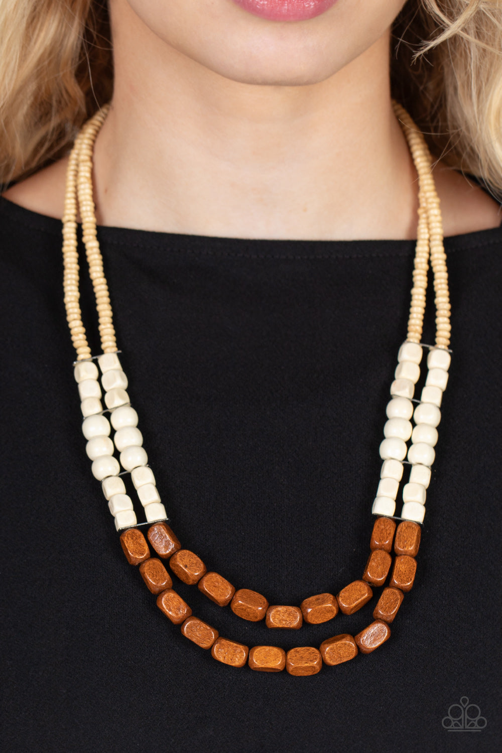 Paparazzi Necklace - Bermuda Bellhop - Brown