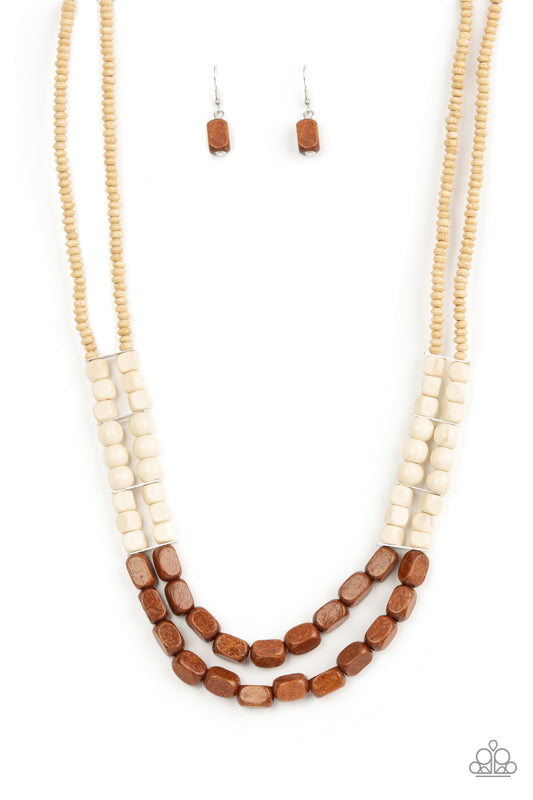 Paparazzi Necklace - Bermuda Bellhop - Brown