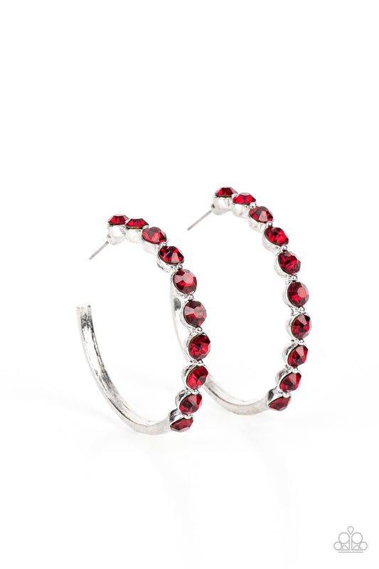 Paparazzi Earrings - Photo Finish - Red