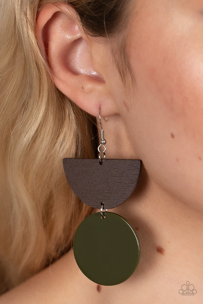 Paparazzi Earrings - Beach Bistro - Green