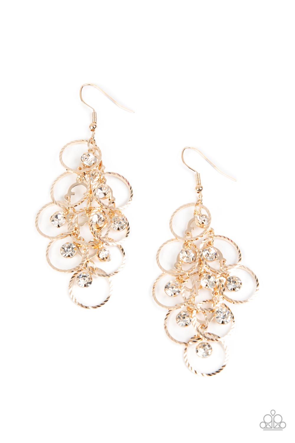 Paparazzi Earrings - Head Rush - Gold