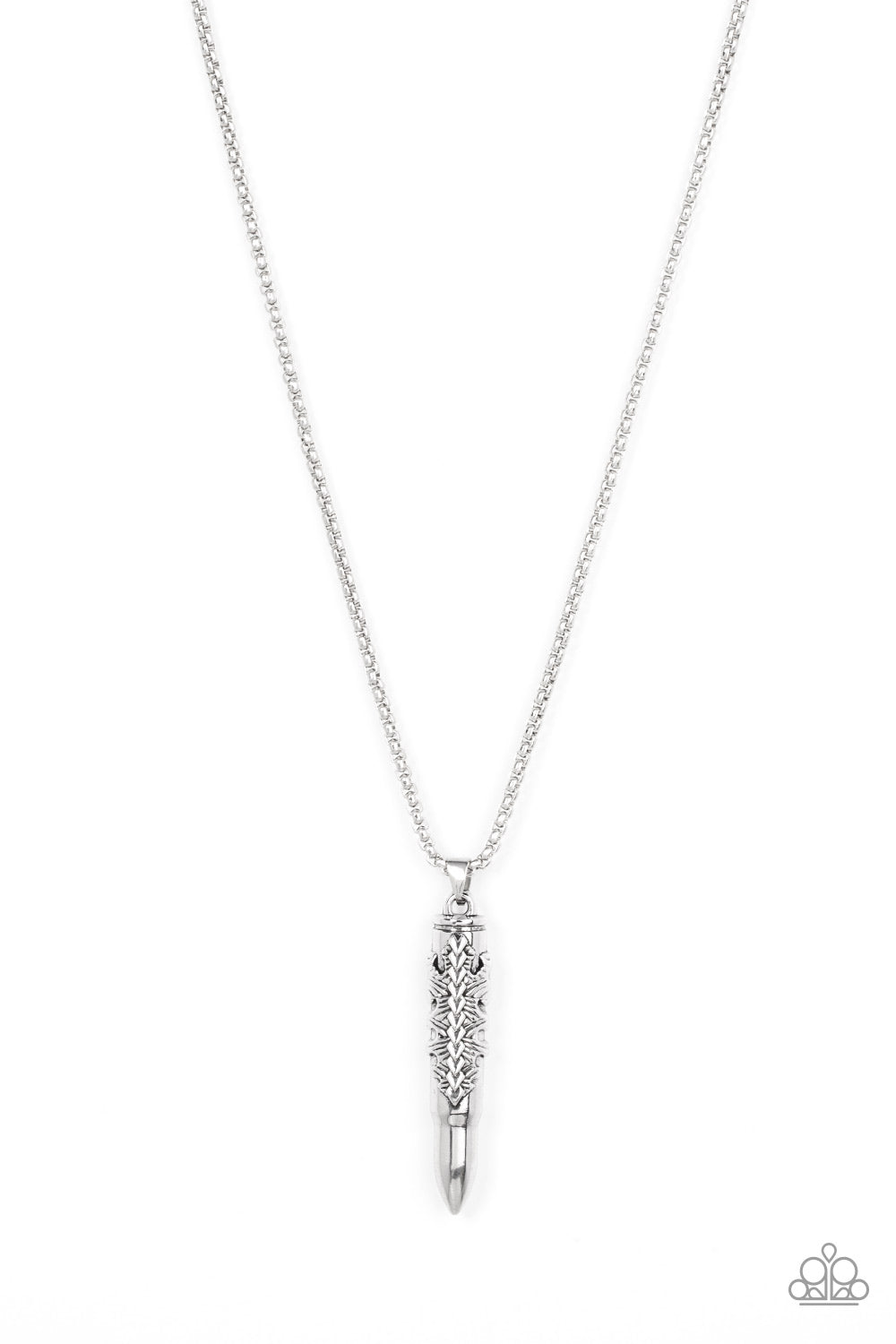 Paparazzi Urban Necklace - Mysterious Marksman - Silver