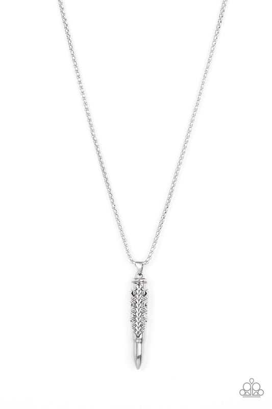 Paparazzi Urban Necklace - Mysterious Marksman - Silver