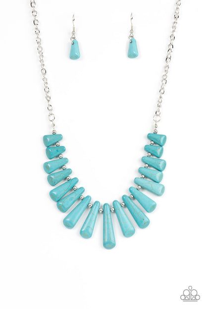 Paparazzi Necklace - Mojave Empress - Blue