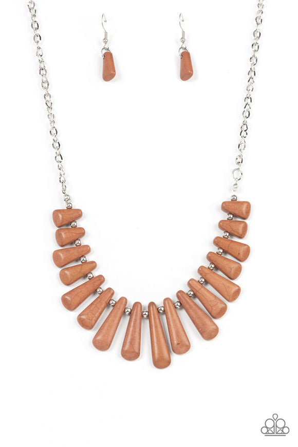 Paparazzi Necklace - Mojave Empress - Brown