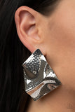Paparazzi Earrings - Modern Maverick - Silver