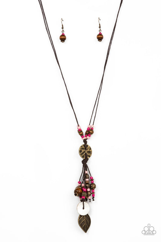 Paparazzi Necklace - Knotted Keepsake - Pink