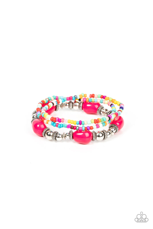 Paparazzi Bracelet - Confidently Crafty - Pink