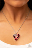 Paparazzi Necklace - Lockdown My Heart - Red