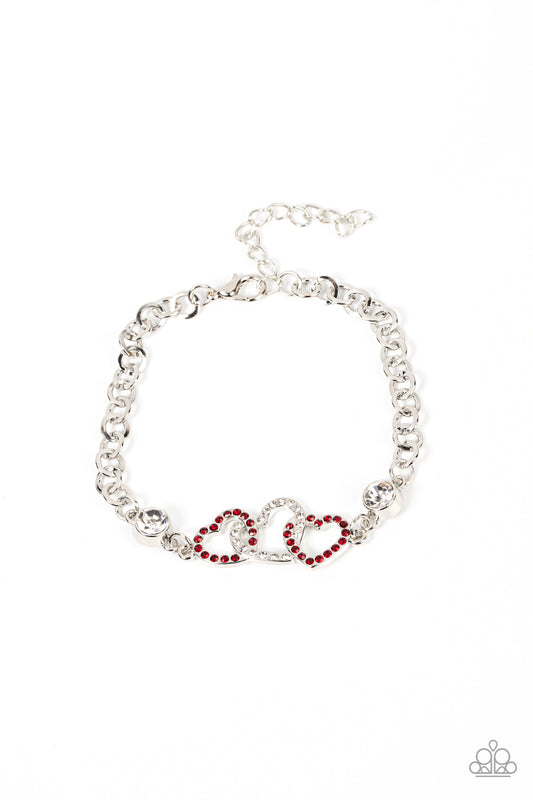 Paparazzi Bracelet - Desirable Dazzle - Red