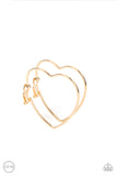 Paparazzi Earrings - Harmonious Hearts - Gold Clip Ons