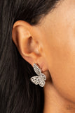 Paparazzi Earrings - Smooth Like FLUTTER - White