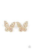 Paparazzi Earrings - Smooth Like FLUTTER - Gold