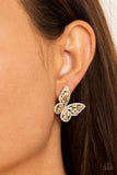 Paparazzi Earrings - Smooth Like FLUTTER - Gold
