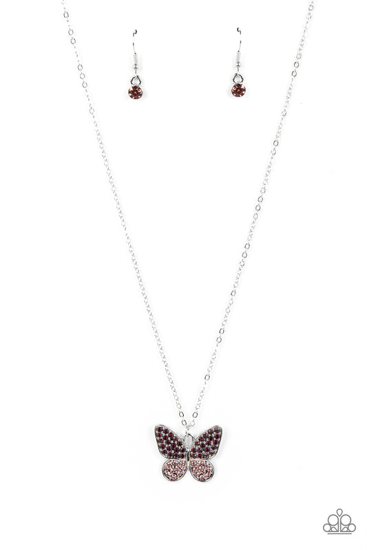 Paparazzi Necklace - Flutter Forte - Purple