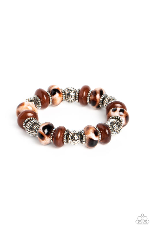 Paparazzi Bracelet - Warped Wayfarer - Brown