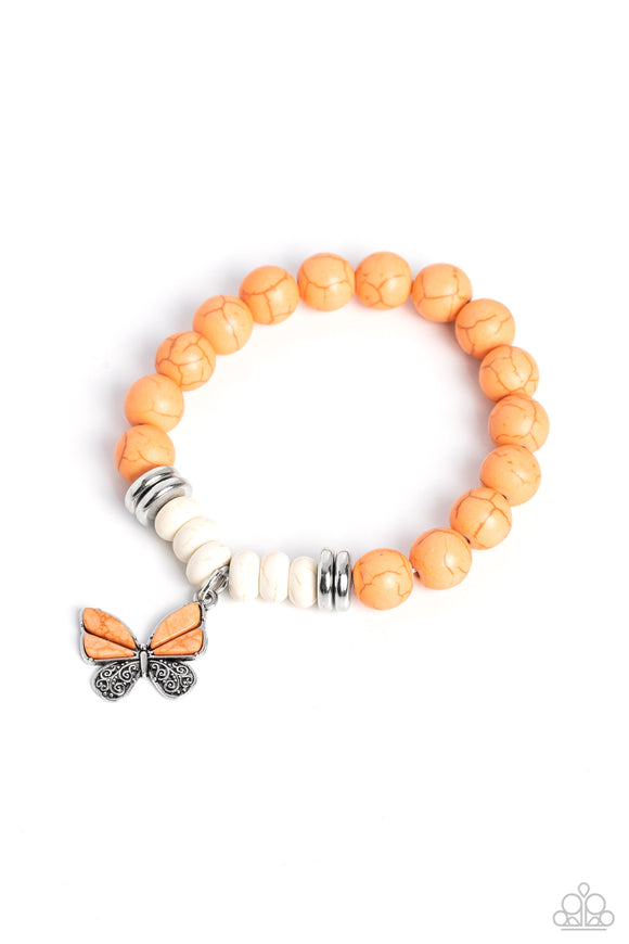 Paparazzi Bracelet - Bold Butterfly - Orange