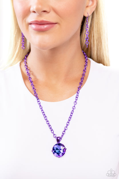 Paparazzi Necklace - Las Vegas DIP - Purple