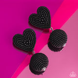 Paparazzi Earrings - Spherical Sweethearts - Black