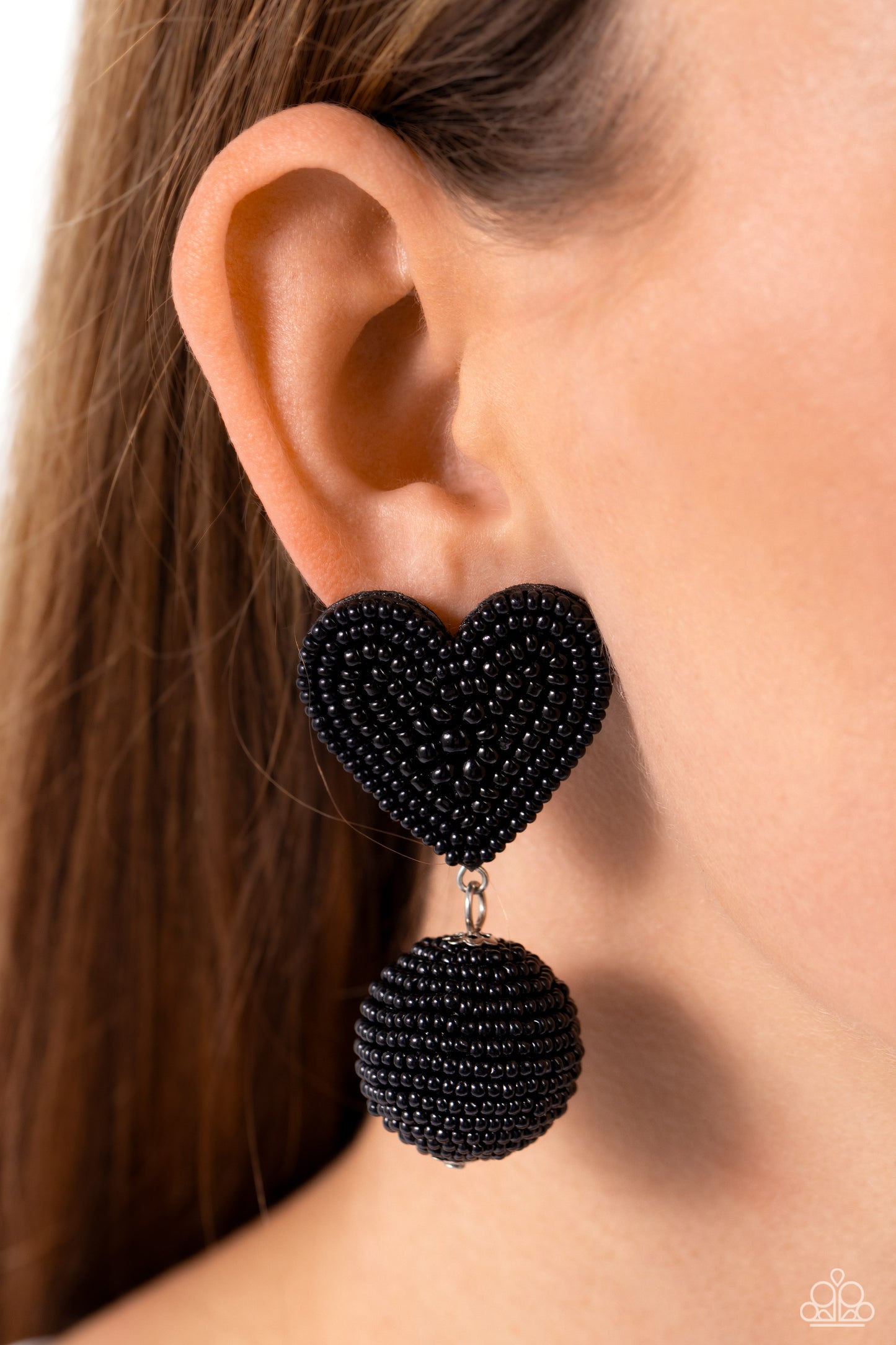 Paparazzi Earrings - Spherical Sweethearts - Black