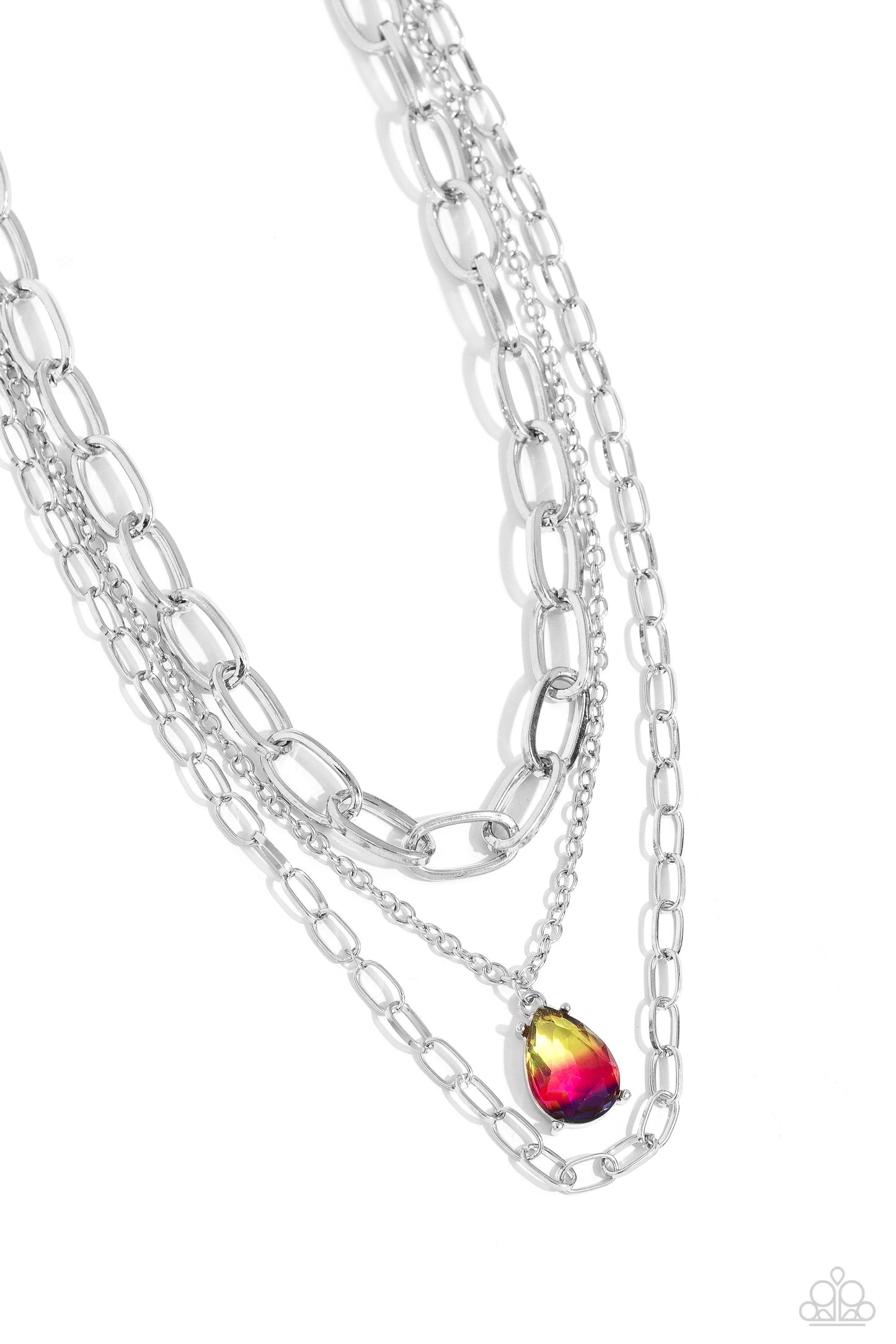 Paparazzi Necklace - Teardrop Tiers - Multi