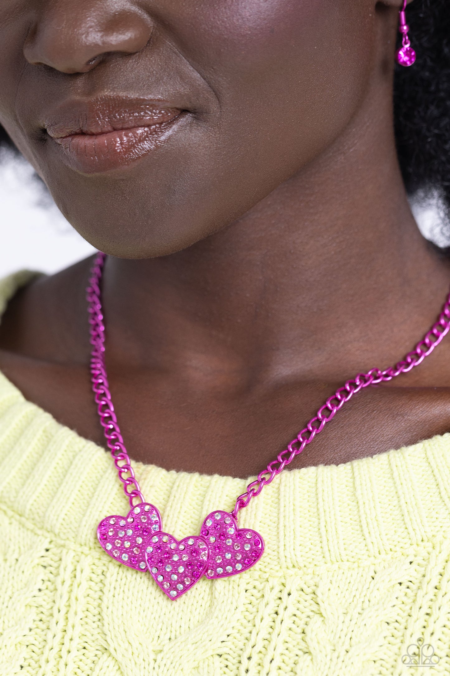 Paparazzi Necklace - Low-Key Lovestruck - Pink