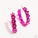 Paparazzi Earrings - Fashionable Flower Crown - Pink