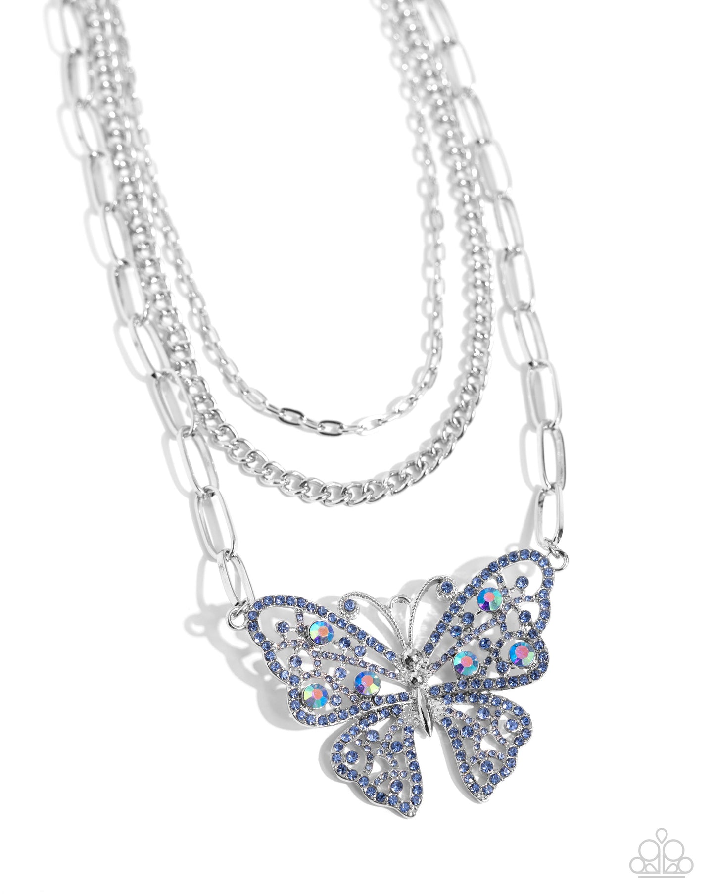 Paparazzi Necklace - Winged Wonder - Blue