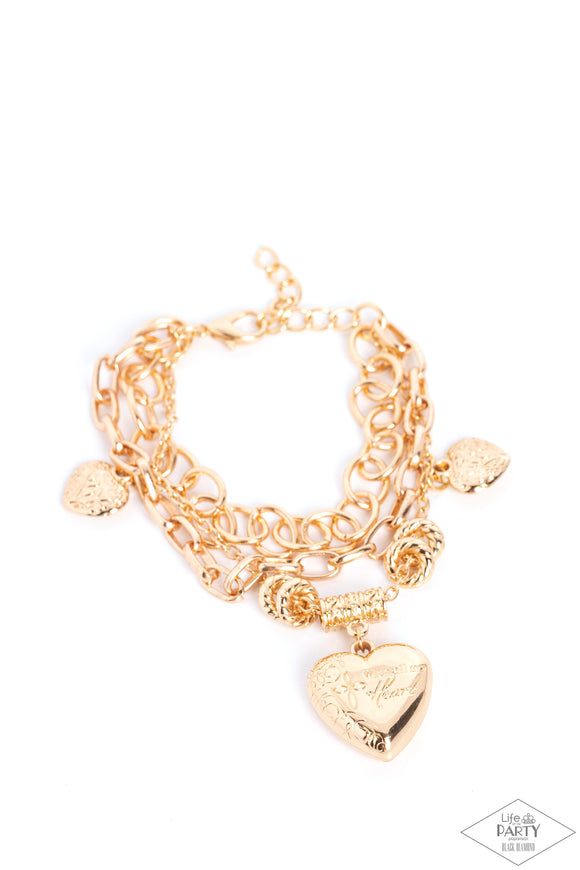 Paparazzi Bracelet - After My Own Heart - Gold