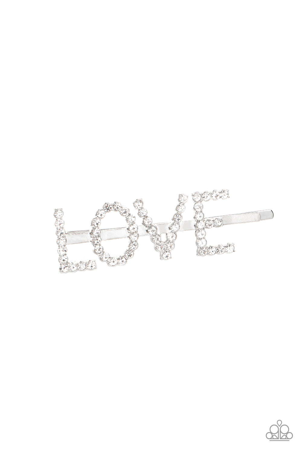 Paparazzi Hair Clips - All You Need Is Love - White