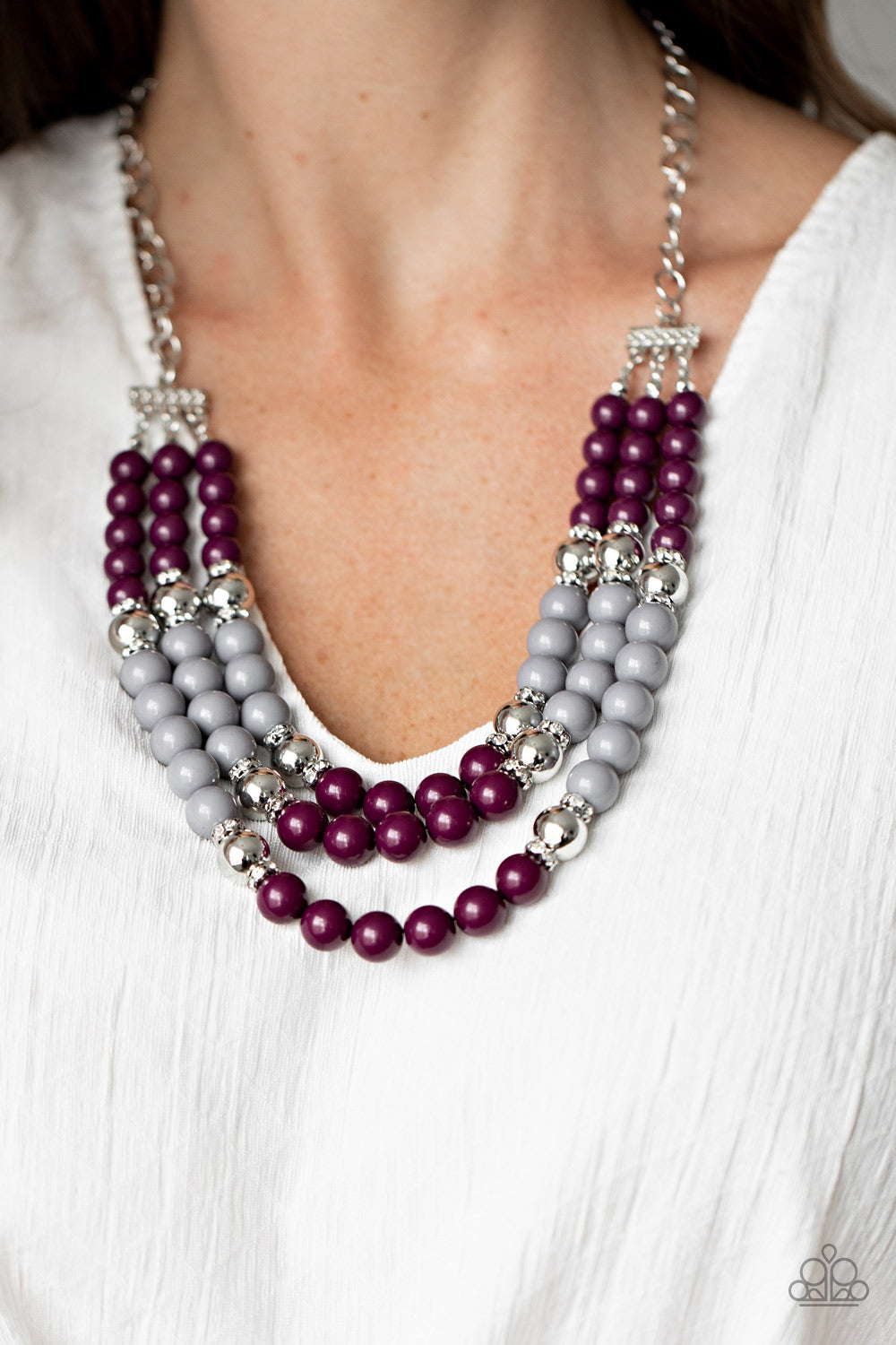 Paparazzi Necklace - BEAD Your Own Drum - Purple