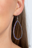 Paparazzi Earrings - Black Tie Optional - Blue