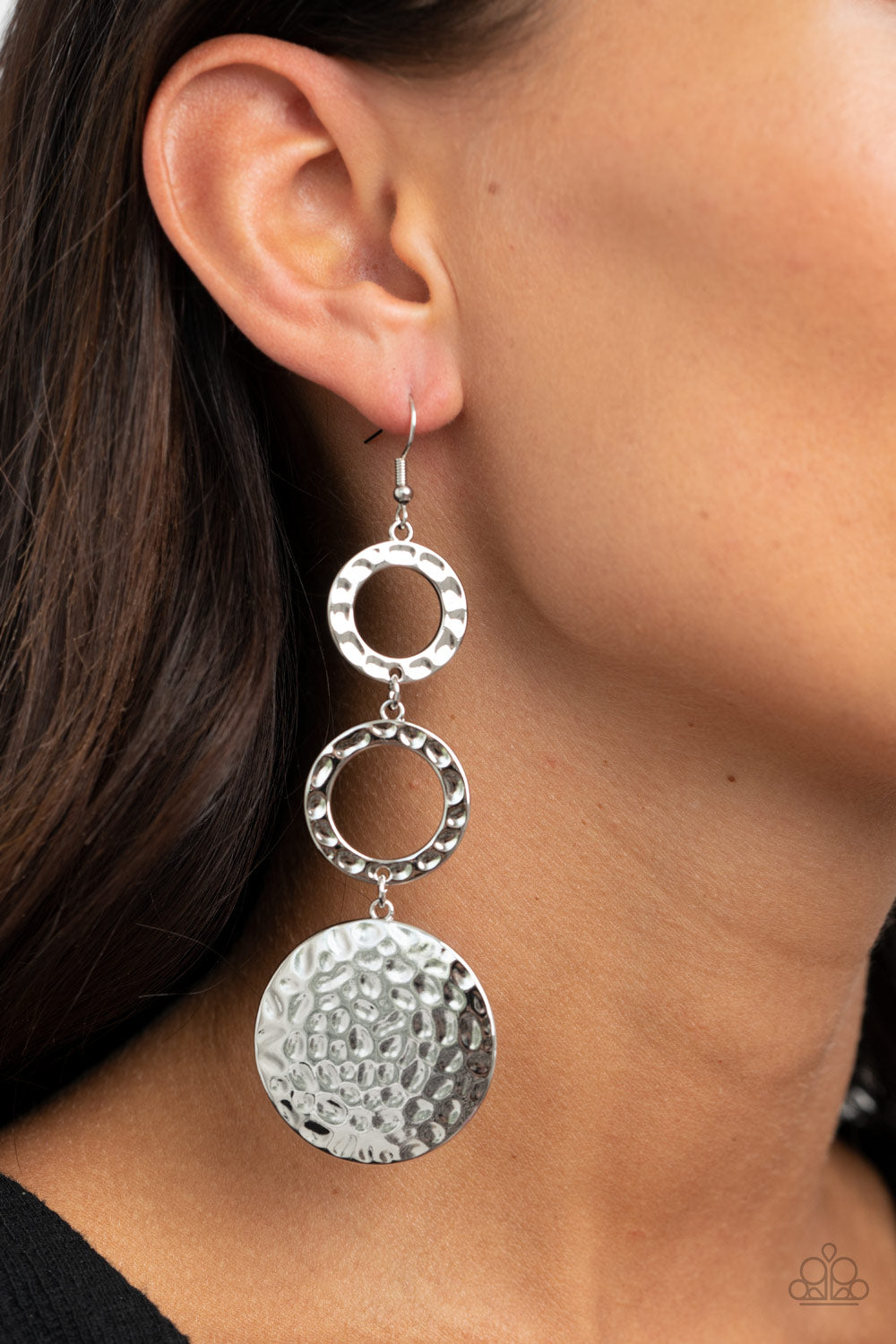 Paparazzi Earrings - Blooming Baubles - Silver