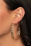 Paparazzi Earrings - Climate CHAINge - Gold
