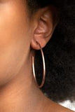 Paparazzi Earrings - Cool Curves - Copper