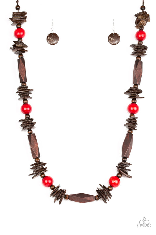 Paparazzi Necklace - Cozumel Coast - Red