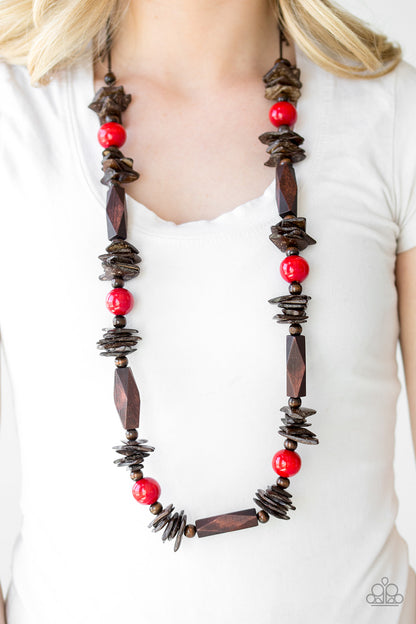 Paparazzi Necklace - Cozumel Coast - Red