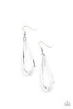 Paparazzi Earrings - Crystal Crowns - White