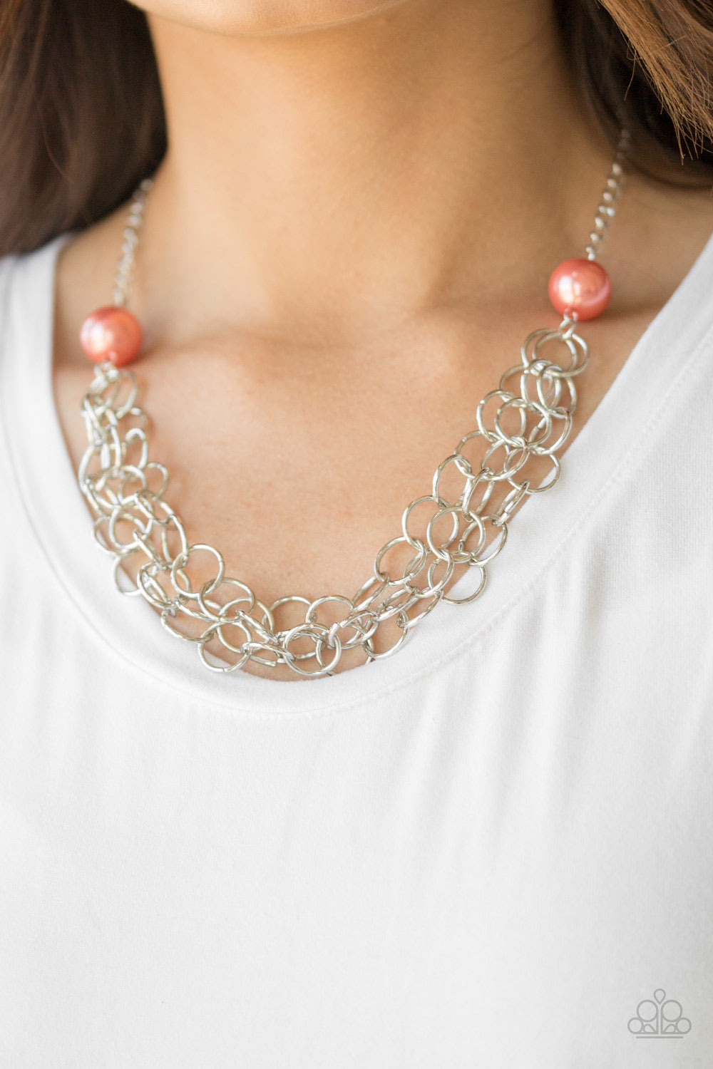 Paparazzi Necklace - Daring Diva - Orange