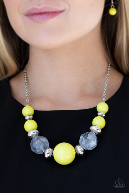 Paparazzi Necklace - Daytime Drama - Yellow