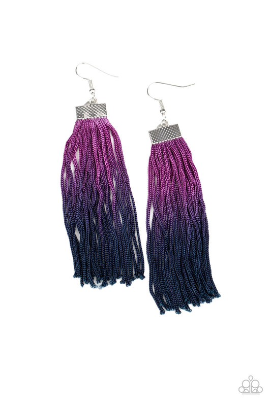 Paparazzi Earrings - Dual Immersion - Purple