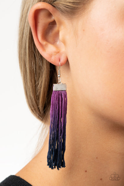 Paparazzi Earrings - Dual Immersion - Purple