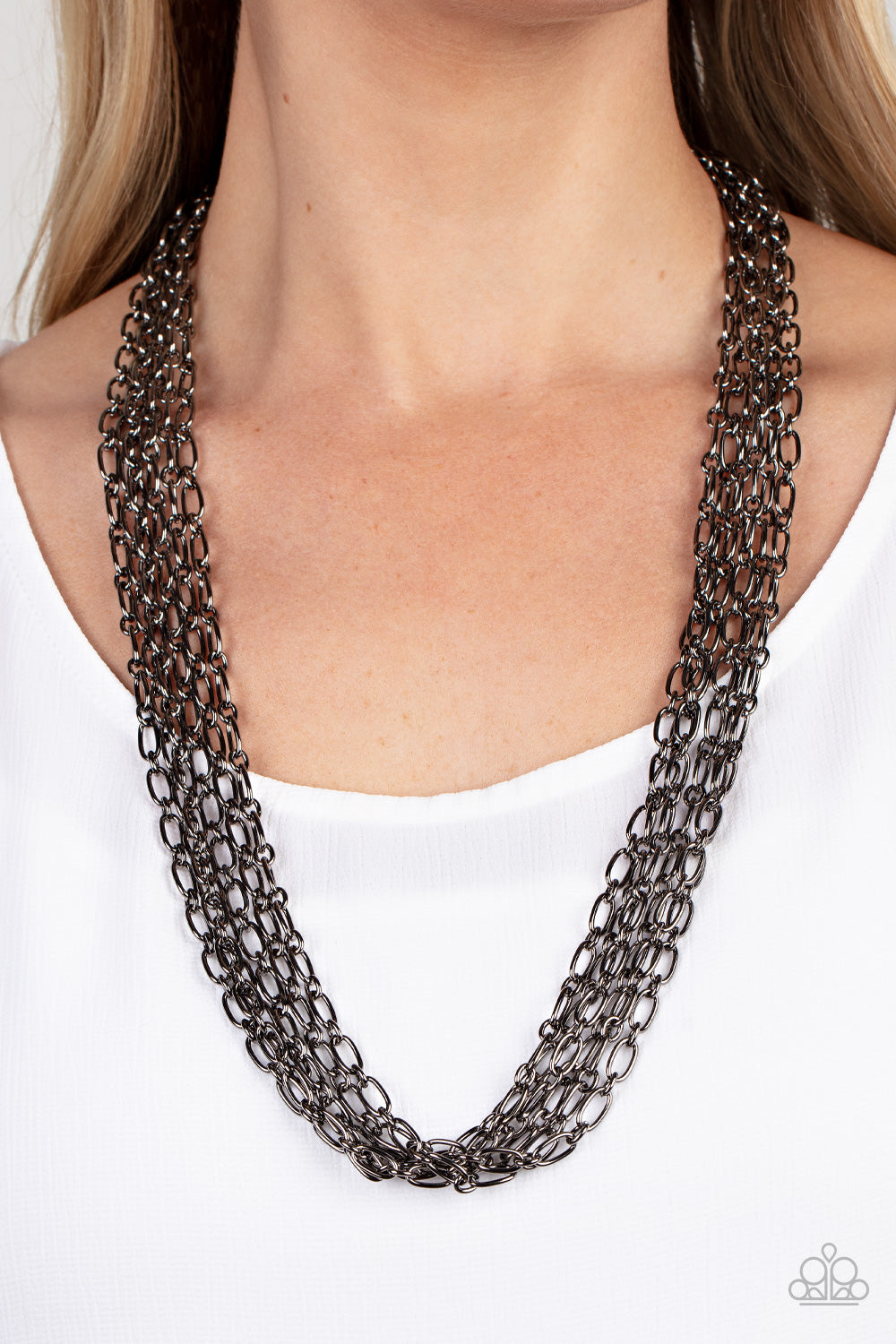 Paparazzi Necklace - Dynamite Dynamo - Black