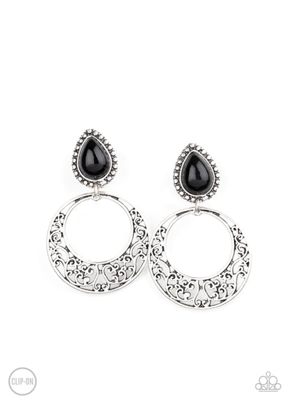 Paparazzi Earrings - Exotic Escape - Black